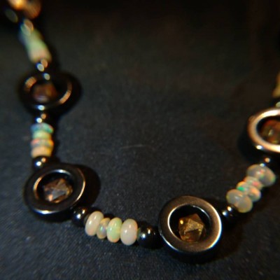 Opal, hematite and Czech bead necklace b.jpg