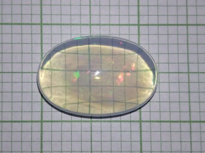 frontal view of 20.6 carats crystal opal