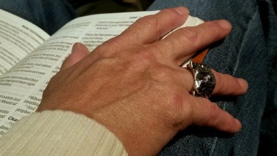 2021, 11-14 Keith at Ignite Church hand, bible, ring.jpg