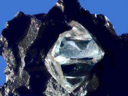 DiamondNearlyOctahedralCrystalinMatrix-Wikimedia Commons.jpg