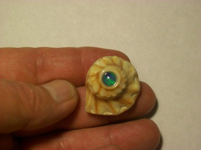 seashell with opal